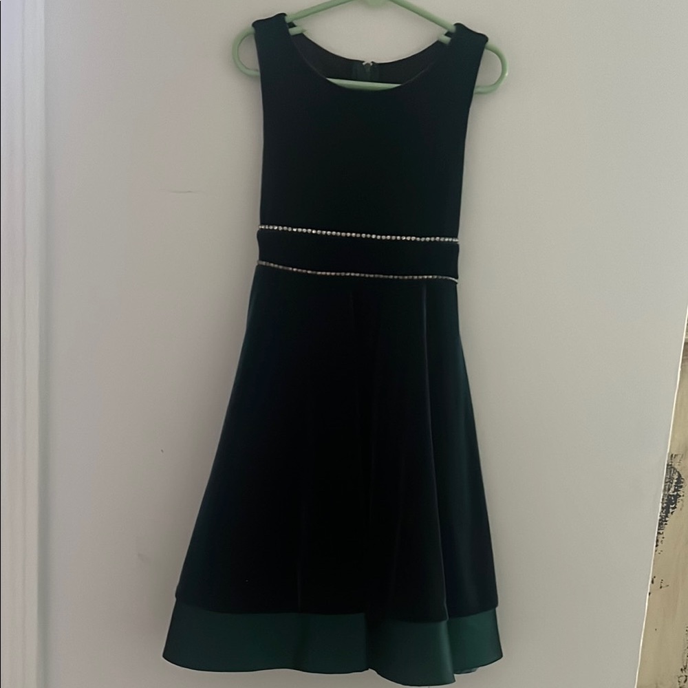 Elegant Kids Formal Dress Green and Green Accents